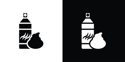 Hair mousse icon set in black glyph style. silhouette collection vector illustration.