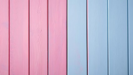 Obraz premium Pastel Colored Wooden Background with Pink and Blue Planks Ideal for Spring Summer or Baby Themed Designs Offering a Soft Aesthetic