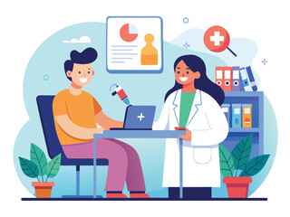 Professional Medical Advice Scene Illustration