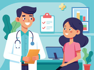 Woman Visiting Doctor for Health Checkup