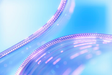 Abstract 3d digital data flow with illuminated circuit stream