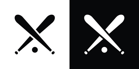 Baseball icon set in black glyph style. silhouette collection vector illustration.