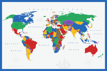 World Map illustrator cs5