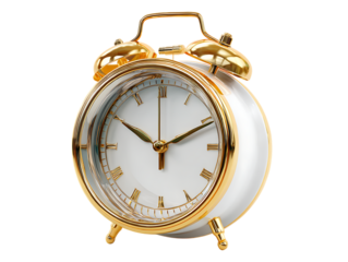 Alarm clock gold white