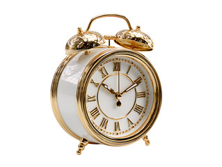 Alarm clock gold white