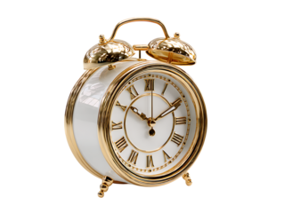 Alarm clock gold white