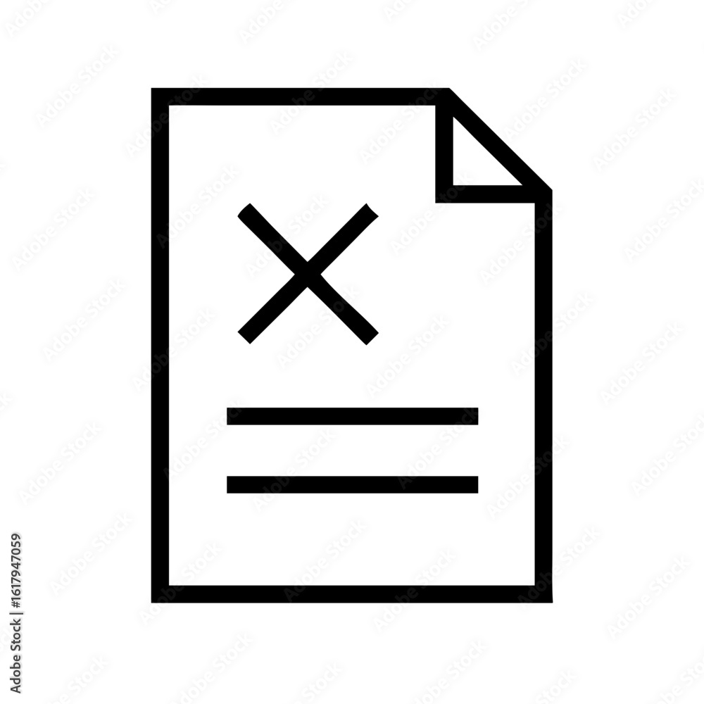 Poster delete document icon vector file format illustration for website ui design and mobile application de