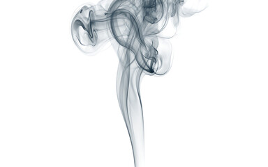 Smoke wisps isolated on white background