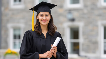 woman completing graduation