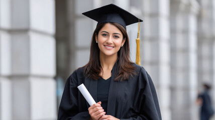 woman completing graduation