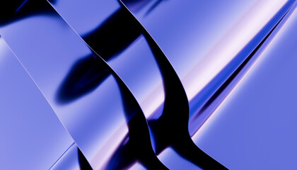 Abstract purple minimal 3d render with soft curves and smooth texture