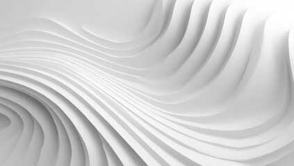 Obraz premium Abstract white layered curves