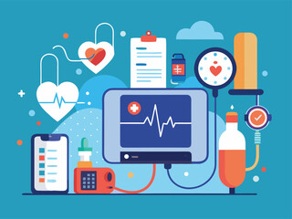 Flat Design of Home Blood Pressure Testing