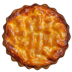 Golden-brown Quiche with Flaky Crust and Creamy Filling