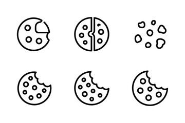Round cookies with circular indentations and bite marks food dessert