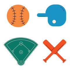 baseball element vector illustration