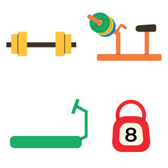 gym equipment vector illustration