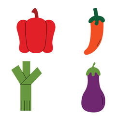 healthy organic vegetables vector illustration