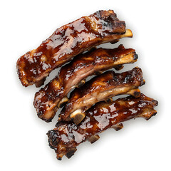 Grilled Ribs with Shiny Barbecue Sauce