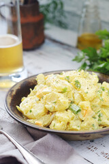 Traditional German dish potato salad	