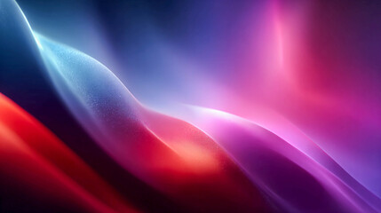 Abstract waves that resemble silk or fabric, with smooth curves and color gradients, including shades of blue, red, purple, and pink.