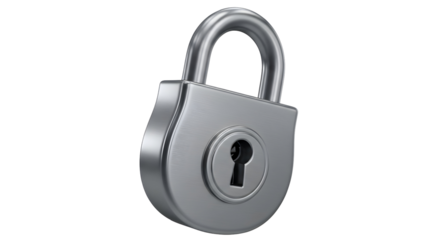 Secure your assets with this shiny metal padlock, a symbol of trust and protection for your valuable data or physical possessions.
