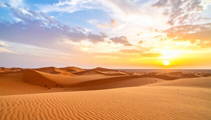 Golden Sands Sunset: A Serene Desert Panorama