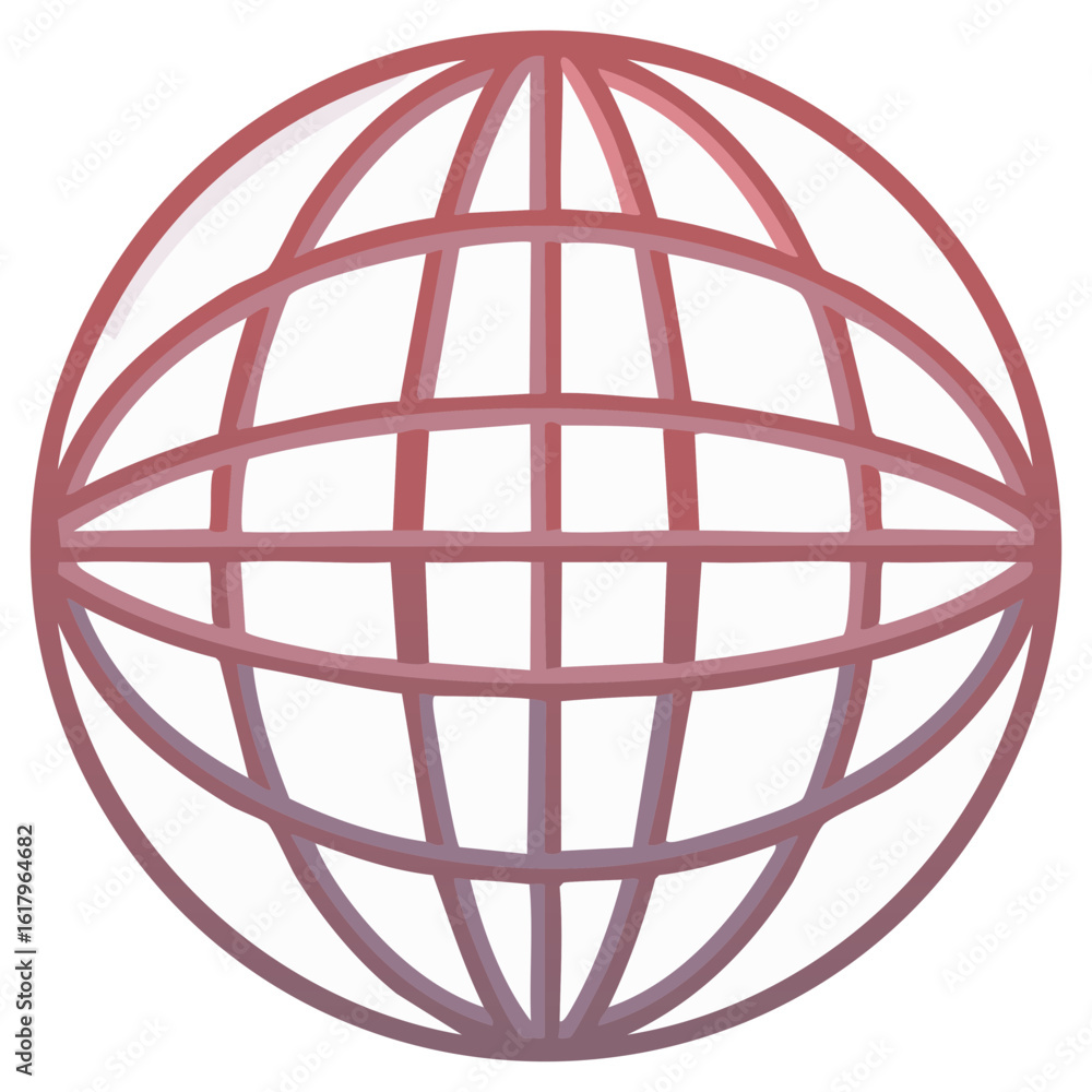 Poster modern wireframe globe sphere icon symbolizing global connectivity and digital data networks