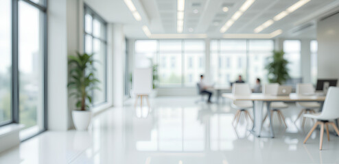 empty white business office with blurred background	