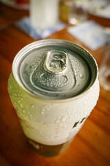 Refreshing aluminum cans with water droplets, aluminum Beer Can