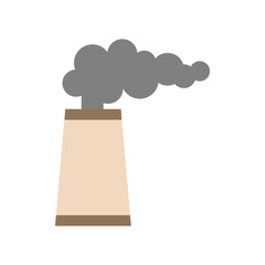 colored and editable vector illustration or icon of a smoke or industrial pollution