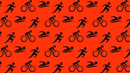 Triathlon vector pattern design