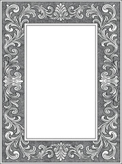 Royal floral pattern border and frame illustration