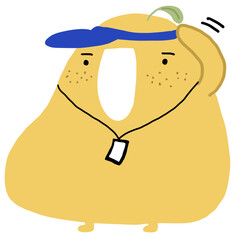 illustration of a cartoon lemon