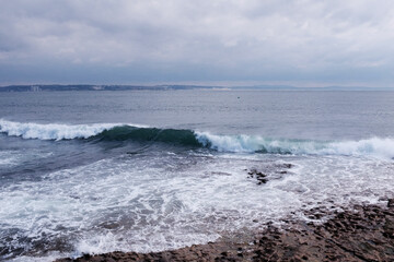 High waves in the ocean