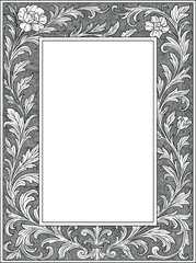 Royal floral pattern border and frame illustration