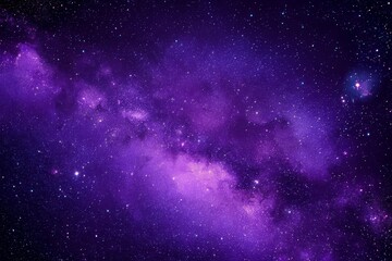 Obraz premium Purple Cosmic Starscape Nebula Background