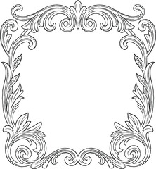 Royal floral pattern border and frame illustration