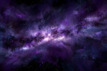 Fototapeta premium Vast Purple Nebula In Deep Space