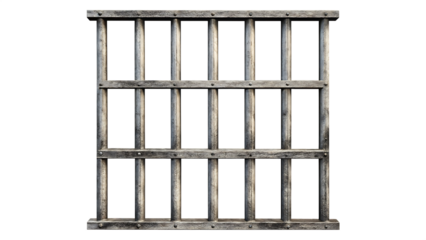 Weathered metal prison bars isolated on a transparent background jail bars metal bars