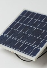 Compact Solar Panel on Cylindrical Stand with Cable Attachment