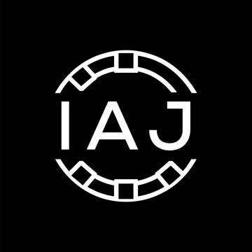 IAJ &ldquo;Modern FVA Monogram Logo Design, Sleek Minimalist Letter IAJ Later Logo, mark in Circle, High-Contrast Branding Concept&rdquo;
