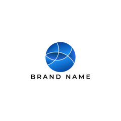 Fototapeta premium ILLUSTRATION CIRCLE BALL BLUE GRADIENT COLOR. LOGO ICON TEMPLATE SIMPLE DESIGN ELEMENT VECTOR
