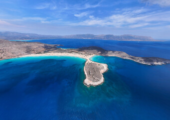 Greece Peloponnese Elafonisos Island Simos Beach Drone Footage
