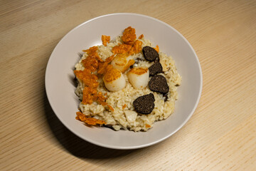 Scallop truffle risotto
