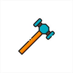 Hammer rests on a white surface, ready for use in a construction project or home repair, conveying a sense of readiness and capability.