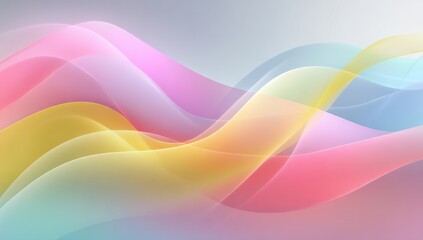 Obraz premium Abstract flowing pastel waves (1)
