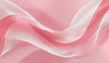 Obraz premium Delicate pink and white flowing fabric