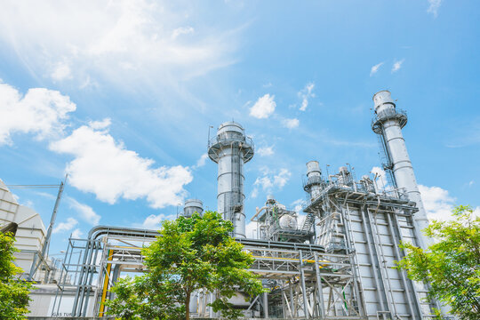 Eco Power Plant green park. Green industry eco power, Modern sustainable energy industry concept - Powered by Adobe