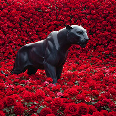 red rose in the sky
